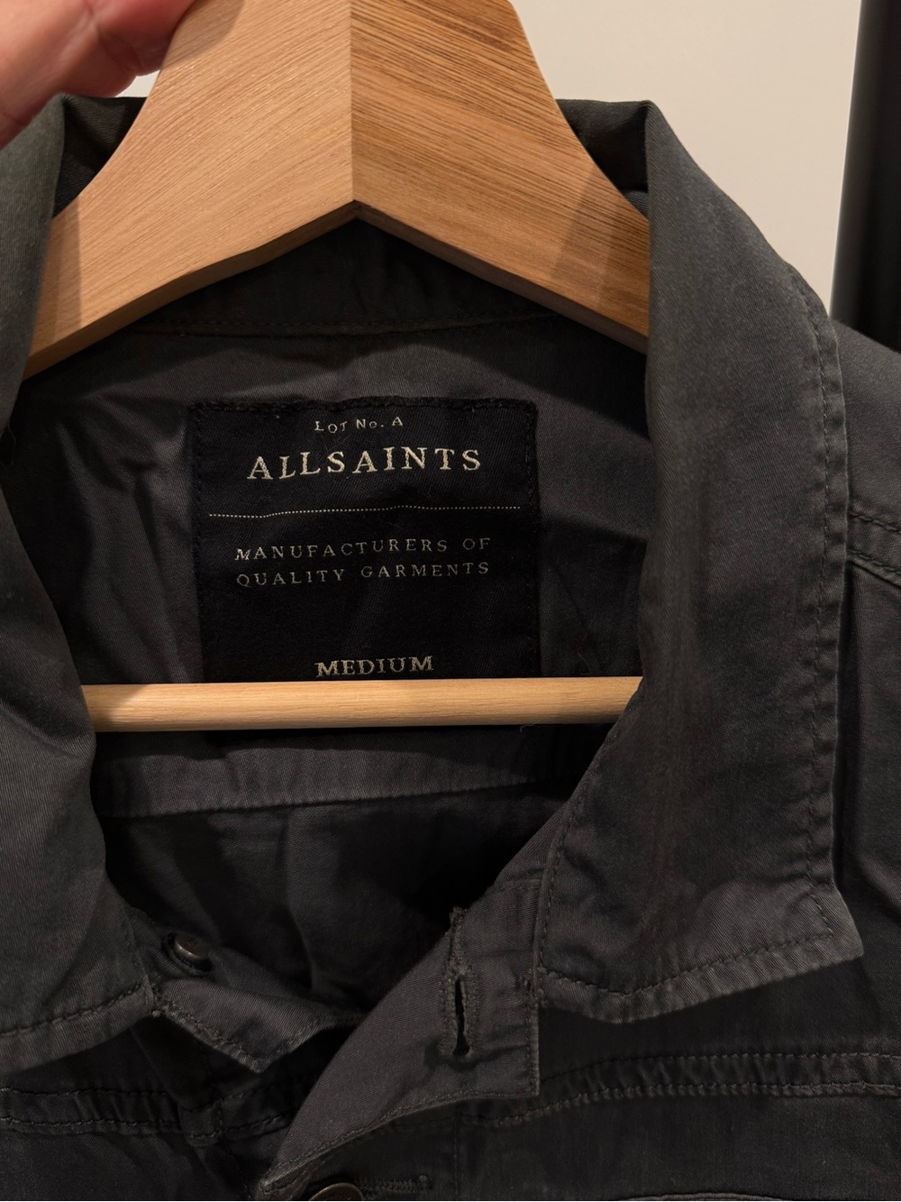 AllSaints Men's Charcoal Shirt Jacket